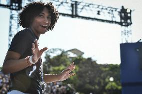 Paris 2024 - Fans welcome medalists at the Parc des Champions in Paris FA