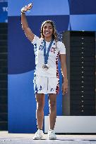 Paris 2024 - Fans welcome medalists at the Parc des Champions in Paris FA