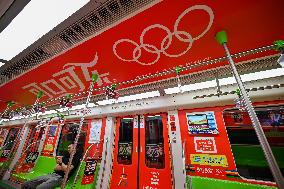 Paris Olympic Games theme Train on Nanjing Metro