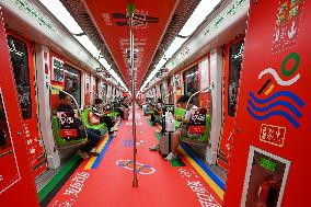 Paris Olympic Games theme Train on Nanjing Metro