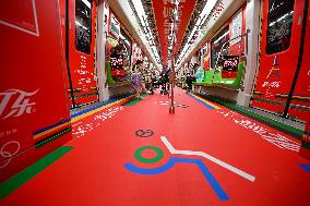 Paris Olympic Games theme Train on Nanjing Metro