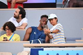 Paris 2024 - Gael Monfils Attends Tennis Competition