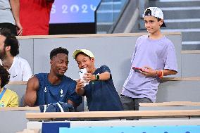 Paris 2024 - Gael Monfils Attends Tennis Competition