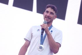 Paris 2024 - Victor Koretzky Celebrates His Silver Medal At Club France