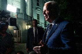 U.S. President Joe Biden arrives at White House from his trip to Texas