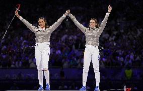 Paris 2024 - France Win Gold And Silver In Women's Sabre