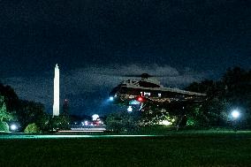 U.S. President Joe Biden arrives at White House from his trip to Texas