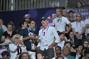 Paris 2024 - Fencing - Denis Brogniart In The Stands