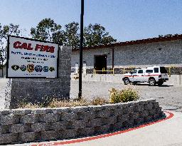 Cal Fire Members Manage Park Fire Logistics And Operations From Butte Unit Headquarters, Station 63, In Oroville Calif., On Sund