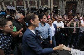 Relatives Of 43 Students Of Ayotzinapa Meet With  Claudia Sheinbaum