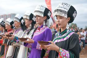 CHINA-GUIZHOU-WEINING-YI ETHNIC GROUP-TORCH FESTIVAL (CN)