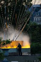 Paris 2024 - Olympic Cauldron Draws Crowds