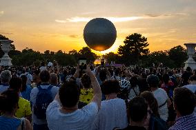 Paris 2024 - Olympic Cauldron Draws Crowds