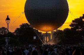 Paris 2024 - Olympic Cauldron Draws Crowds