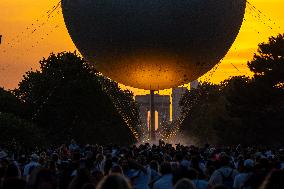 Paris 2024 - Olympic Cauldron Draws Crowds