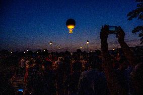 Paris 2024 - Olympic Cauldron Draws Crowds