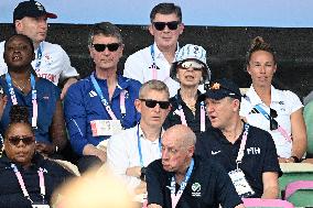 Paris 2024 - Princess Anne Watches UK v Netherlands Hockey Game