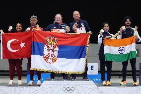 Paris 2024 - Serbia Wins Gold In Shooting Mixed Team Air Pistol