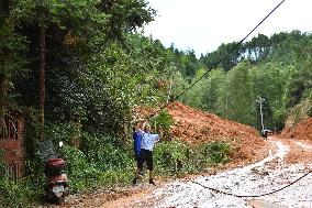 (SpotNews)CHINA-HUNAN-ZIXING-BAMIANSHAN YAO TOWNSHIP-TYPHOON GAEMI (CN)