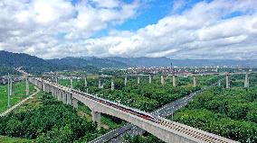 #CHINA-ZHEJIANG-HANGZHOU-WENZHOU-NEW HIGH-SPEED RAILWAY-TRIAL OPERATION (CN)