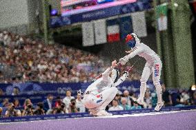 Paris 2024 - the women's epee team round of 8 - France v Korea
