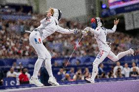 Paris 2024 - the women's epee team round of 8 - France v Korea