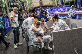 Paris 2024 - the women's epee team round of 8 - France v Korea