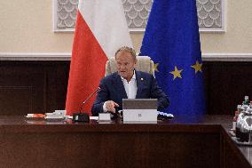 Weekly Ministerial Meeting With Poland's PM Donald Tusk.