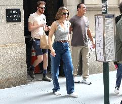 Jessica Biel Filming The Better Sister - NYC