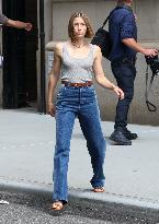 Jessica Biel Filming The Better Sister - NYC