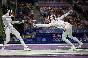 Paris 2024 - the women's epee team Semi final - France v Poland