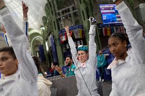 Paris 2024 - the women's epee team Semi final - France v Poland