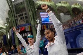 Paris 2024 - the women's epee team Semi final - France v Poland