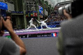 Paris 2024 - the women's epee team Semi final - France v Poland