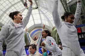 Paris 2024 - the women's epee team Semi final - France v Poland