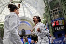 Paris 2024 - the women's epee team Semi final - France v Poland