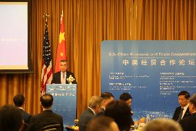 U.S.-NEW YORK-CHINA-ECONOMIC AND TRADE COOPERATION FORUM