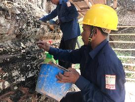 CAMBODIA-SIEM REAP-TRAPEANG PHONG TEMPLE-RESTORATION