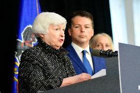 Treasury Secretary Yellen Visits Philadelphia, PA