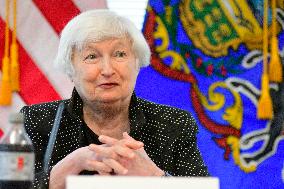 Treasury Secretary Yellen Visits Philadelphia, PA