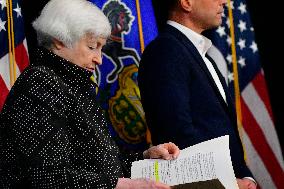 Treasury Secretary Yellen Visits Philadelphia, PA