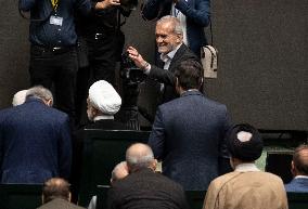 Iran’s New President Taking Part In Swearing-in Ceremony