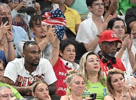 Paris 2024 - Gymnastic - Simone Billes' Parents and Husband In The Stands