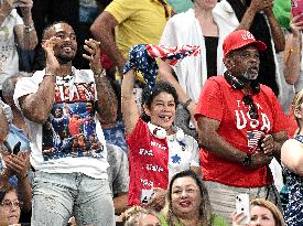 Paris 2024 - Gymnastic - Simone Billes' Parents and Husband In The Stands