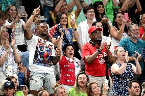 Paris 2024 - Gymnastic - Simone Billes' Parents and Husband In The Stands