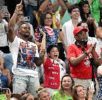 Paris 2024 - Gymnastic - Simone Billes' Parents and Husband In The Stands