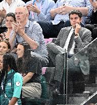 Paris 2024 - Gymnastic - Gabriel Attal In The Stands