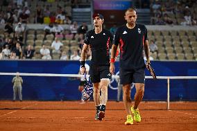 Paris 2024 - Tennis - Murray And Evans v Vligen And Gille