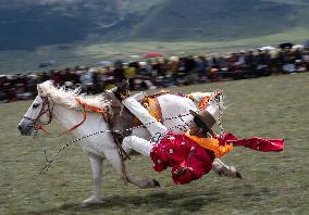 Guozhuang Dance At A Racecourse Event - China