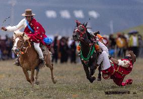 Guozhuang Dance At A Racecourse Event - China